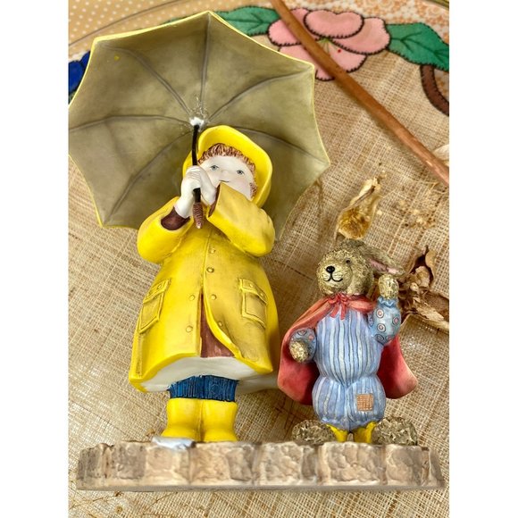 Special Friends "Sarah and Chester" Waiting in the rain #16, 1998, handpainted, - Picture 14 of 17